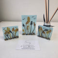 Coastal Reeds Fused Glass Home Decor  Tealight Mini and Large & Diffuser Screen