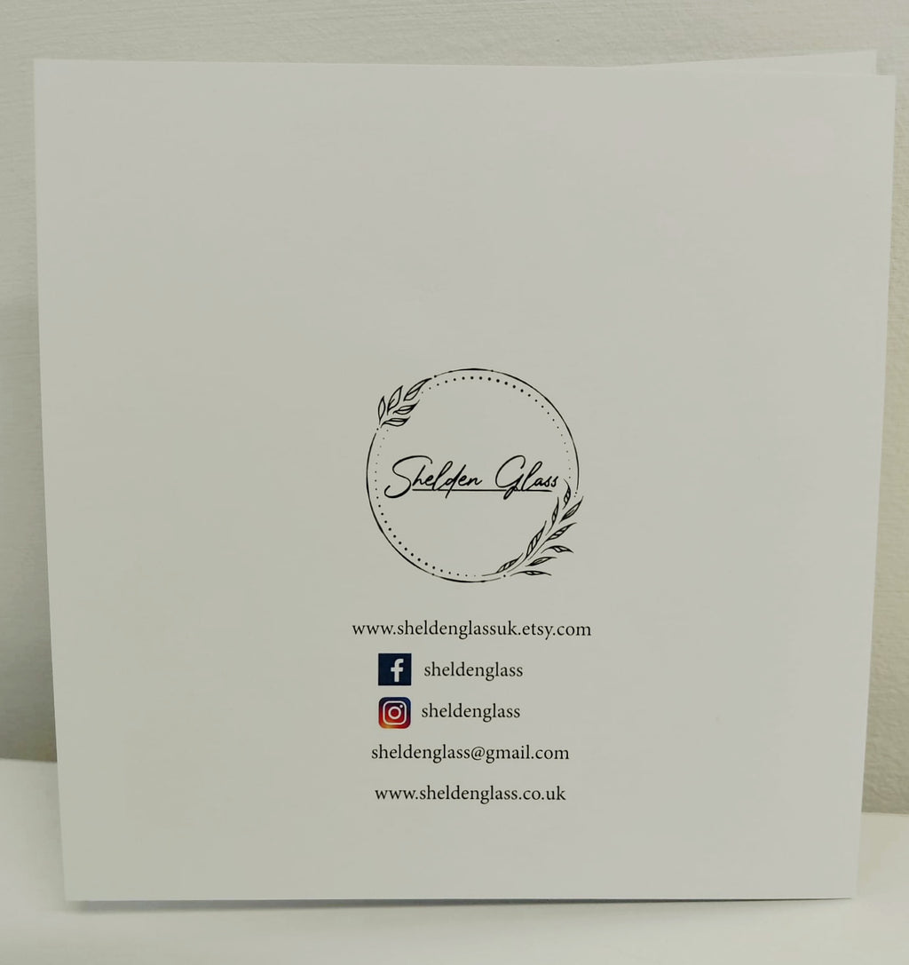 Christmas Card with Removable Fused Glass Angel