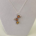 Fiery Red Dichroic Glass S-Curve Pendant Necklace
