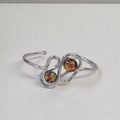 Fiery Red Dichroic Glass Infinity Cuff Bangle