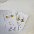 Handcrafted Sunny Yellow Glass Earrings - Sterling Silver Drop & Stud Options